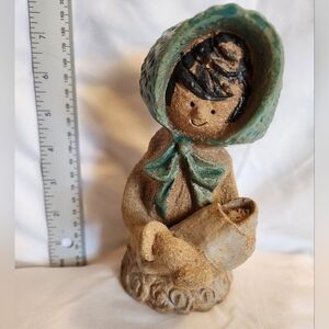 Vintage Helen Slater Metlox Pottery Poppytrail Poppets SALLY W/ BABY Figurine